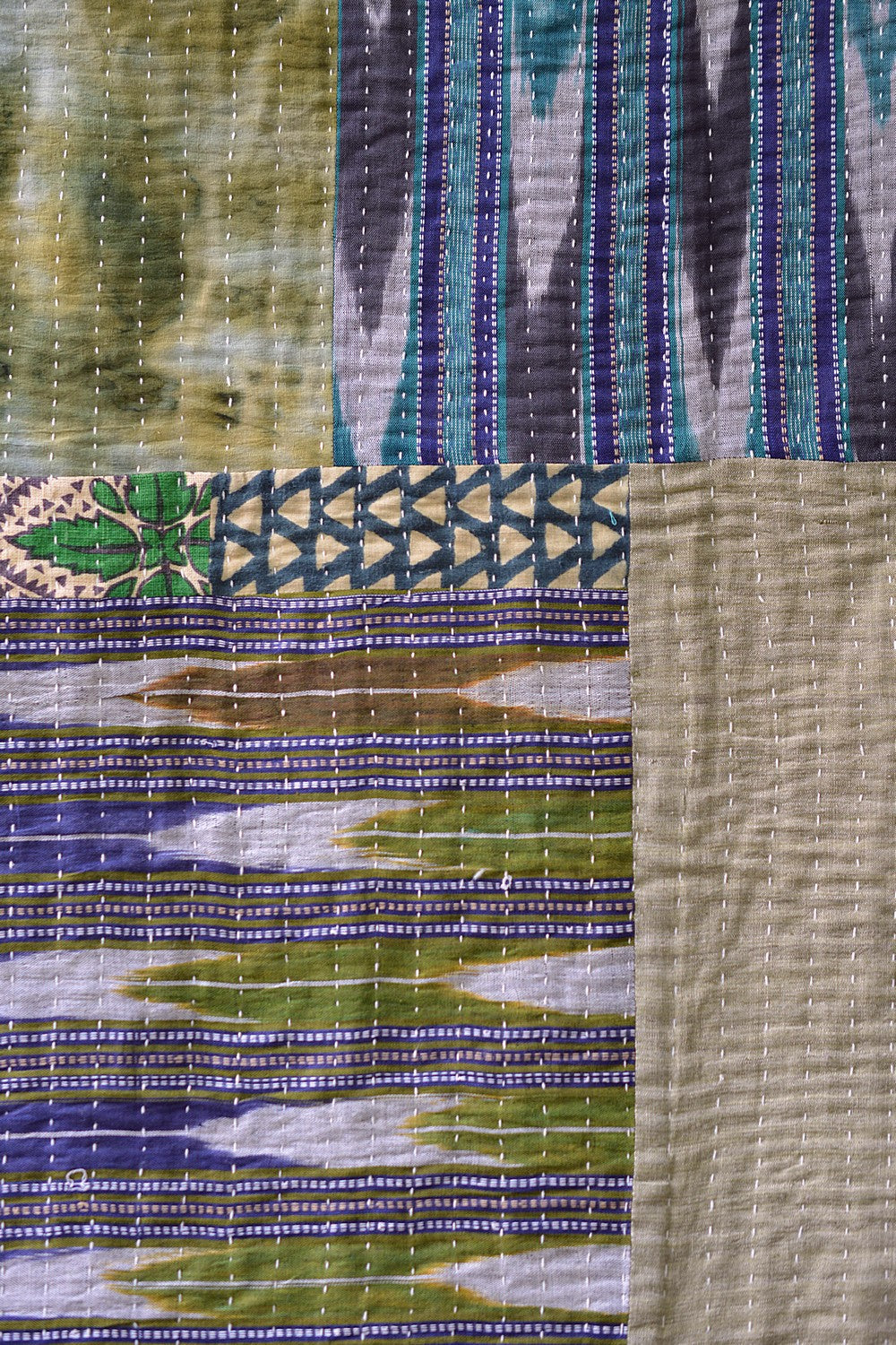 Hand-Quilted Khadi Bedspread | Gather | 60” x 98”