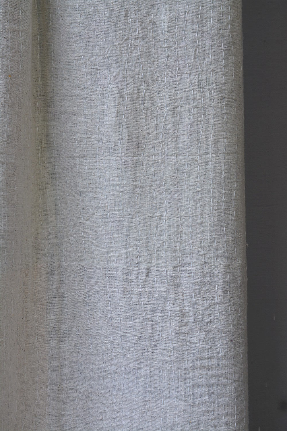 Hand-Quilted Khadi Bedspread | Stitch | 90” x 112”