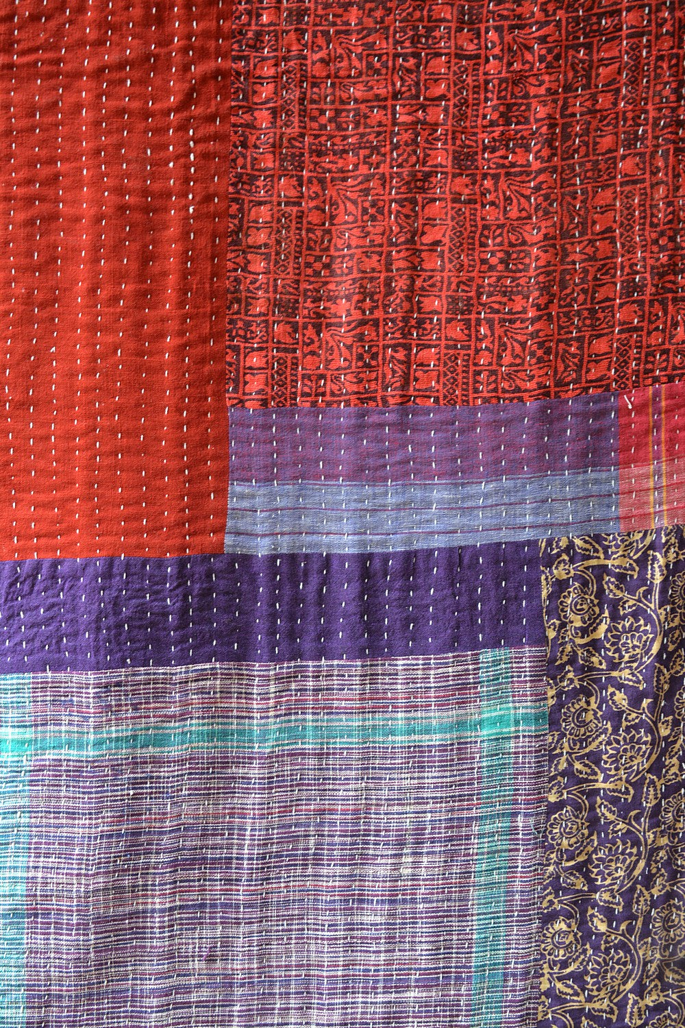 Hand-Quilted Khadi Bedspread | Purpose | 88” x 108”