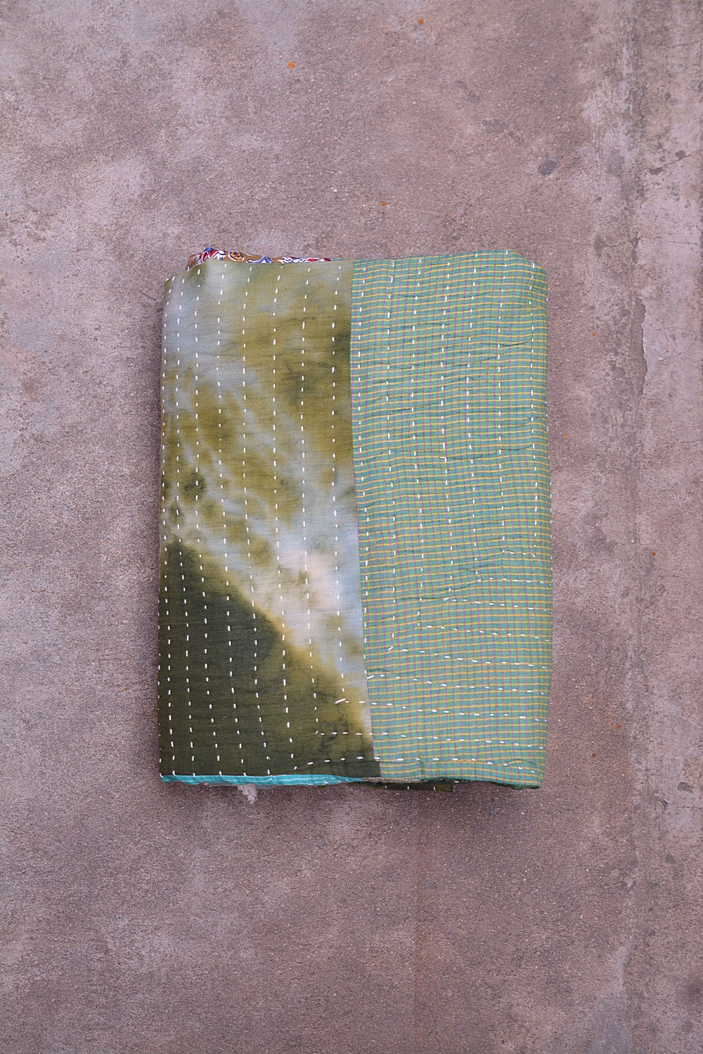 Hand-Quilted Khadi Bedspread | Gather | 60” x 98”