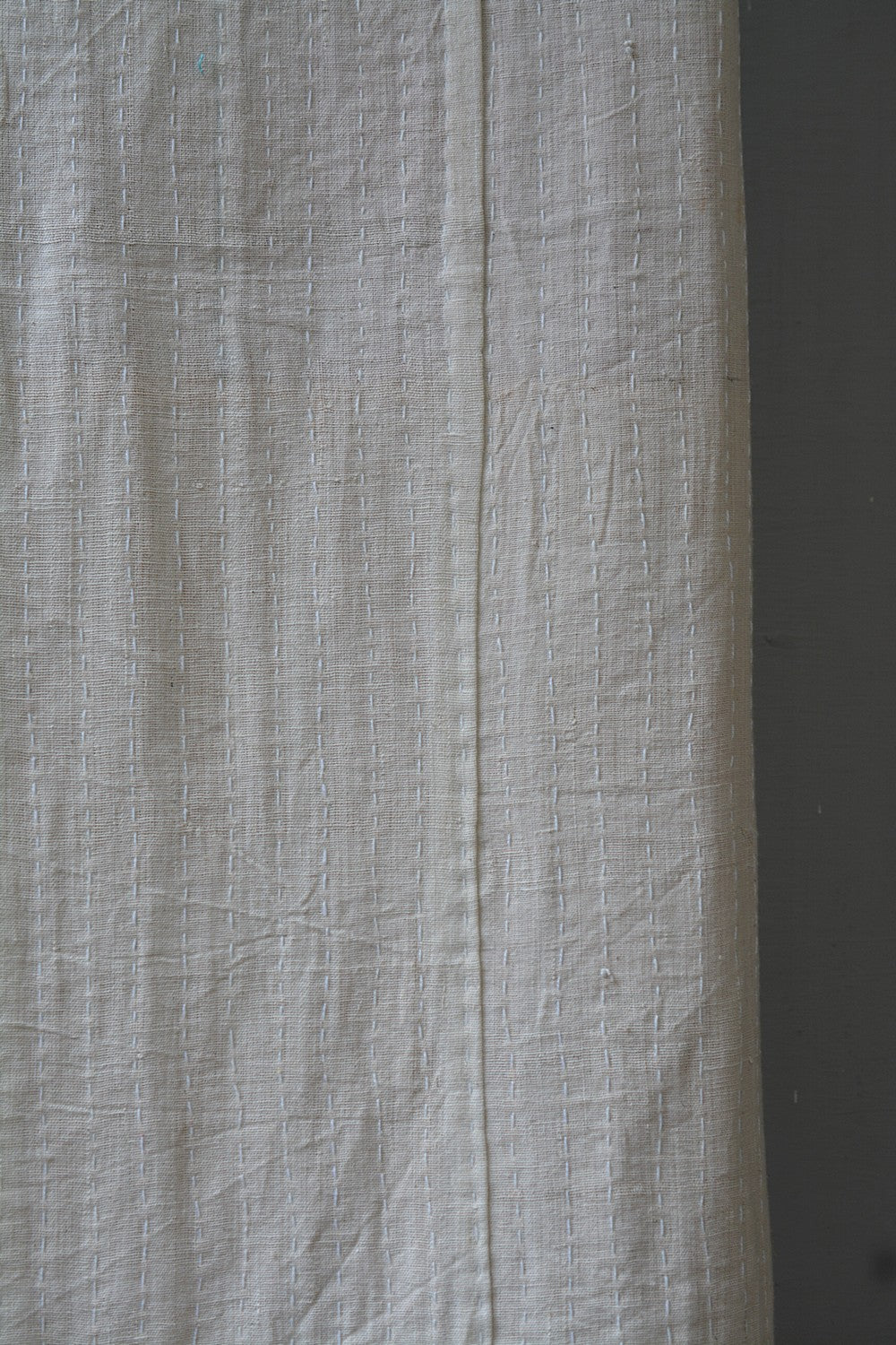 Hand-quilted Khadi Bedspread | Remnant | 63" x 90"