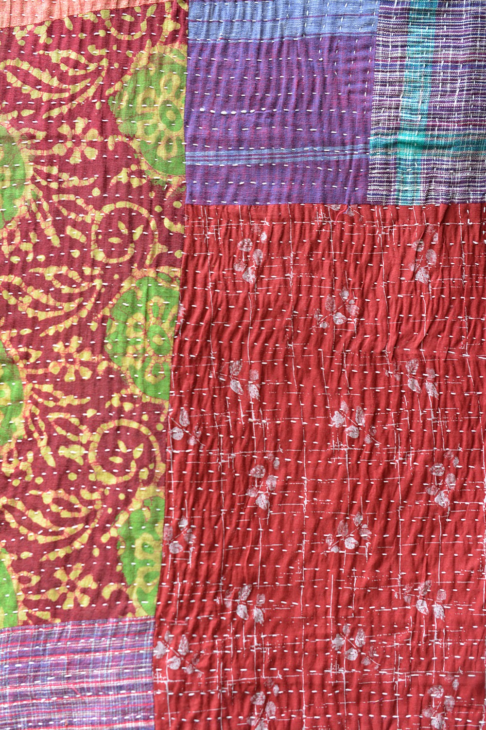 Hand-Quilted Khadi Bedspread | Purpose | 88” x 108”
