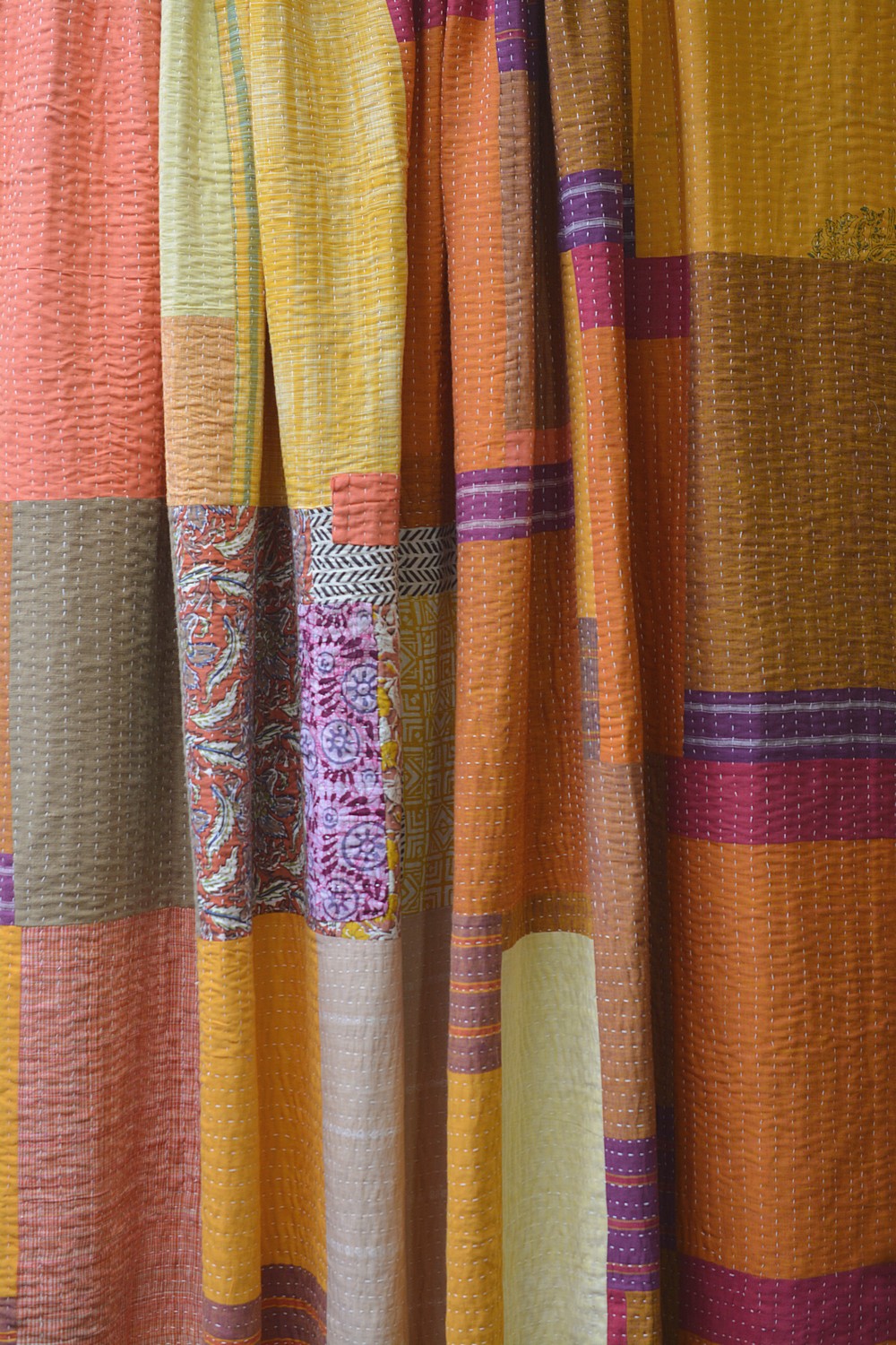Hand-quilted Khadi Bedspread | Fold | 88" x 110"