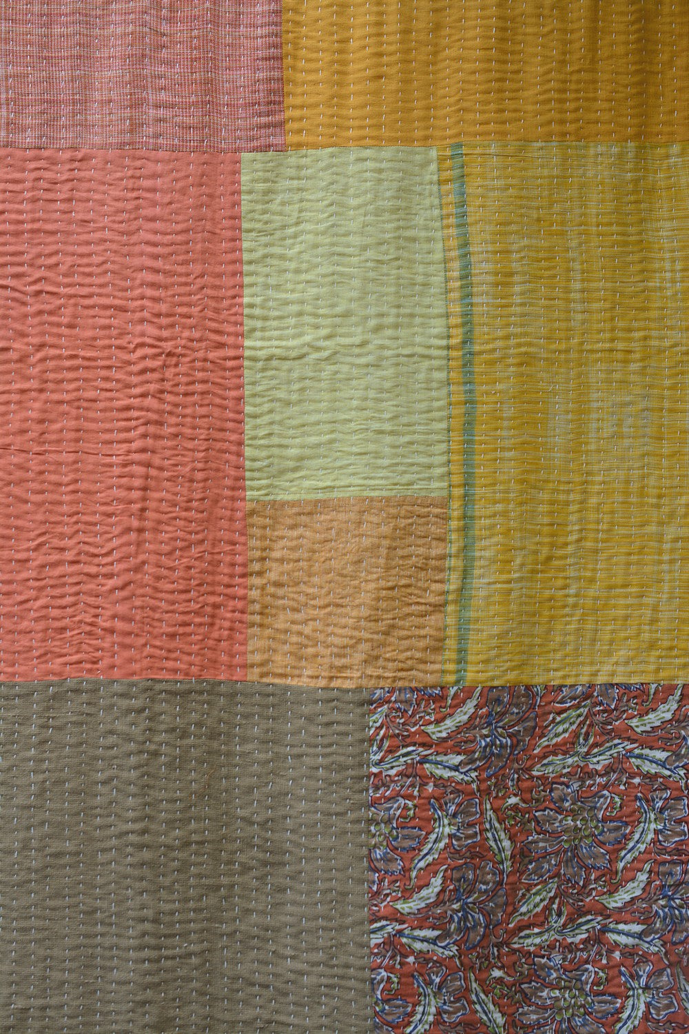Hand-quilted Khadi Bedspread | Fold | 88" x 110"