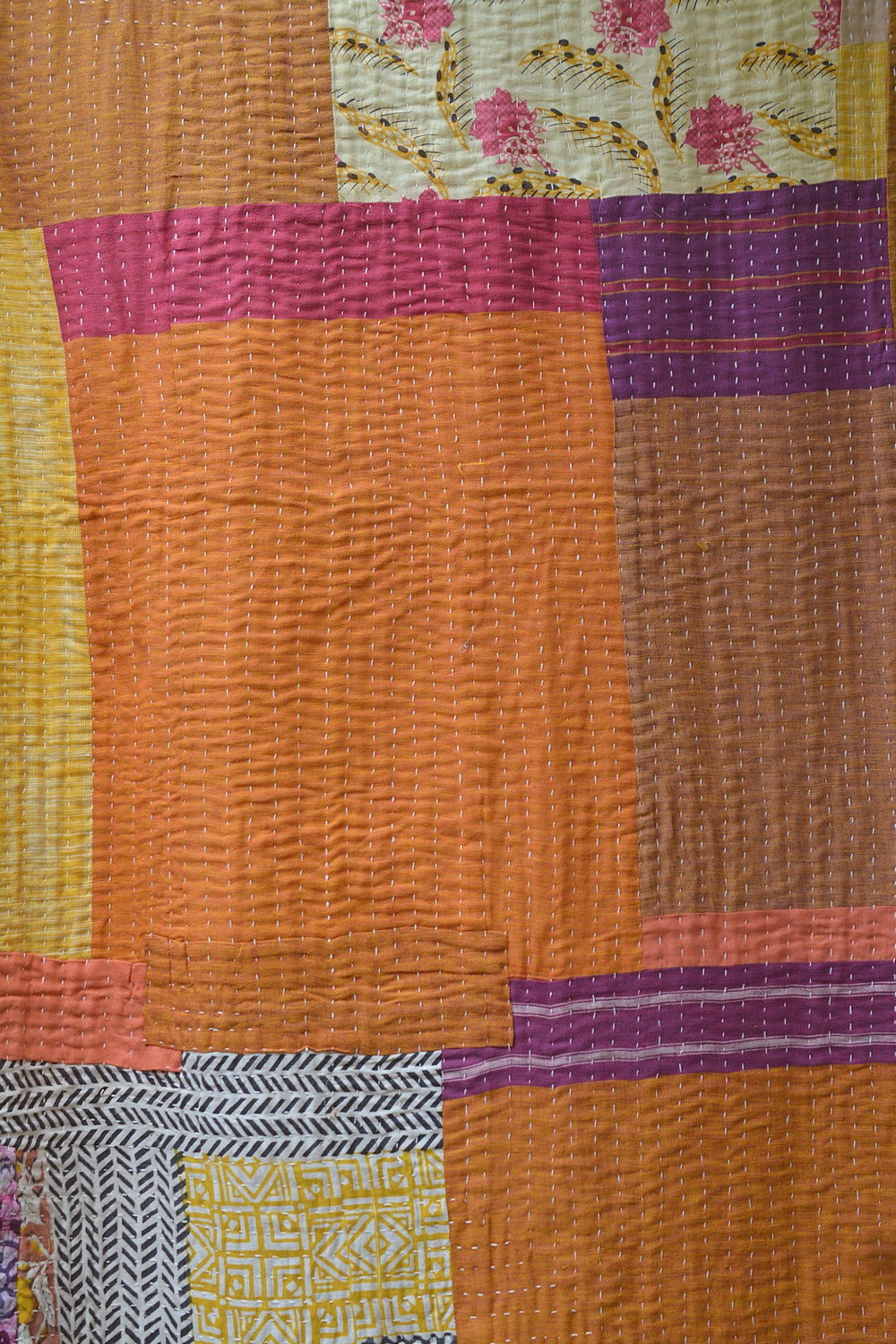 Hand-quilted Khadi Bedspread | Fold | 88" x 110"