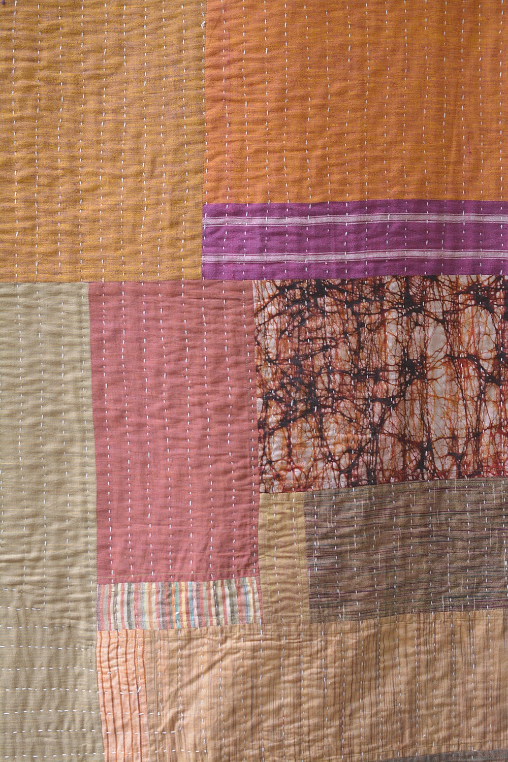 Hand-quilted Khadi Bedspread | Fold | 63" x 90"