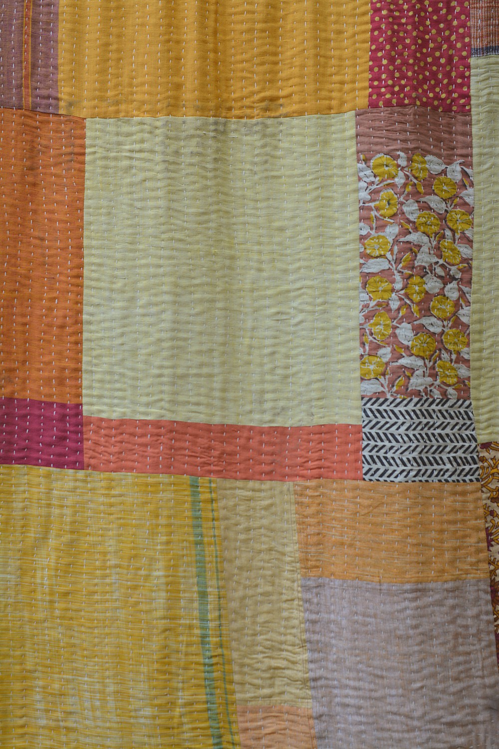 Hand-quilted Khadi Bedspread | Drift | 88" x 110"