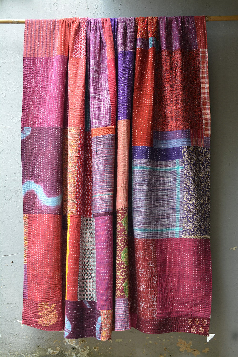 Hand-Quilted Khadi Bedspread | Purpose | 88” x 108”
