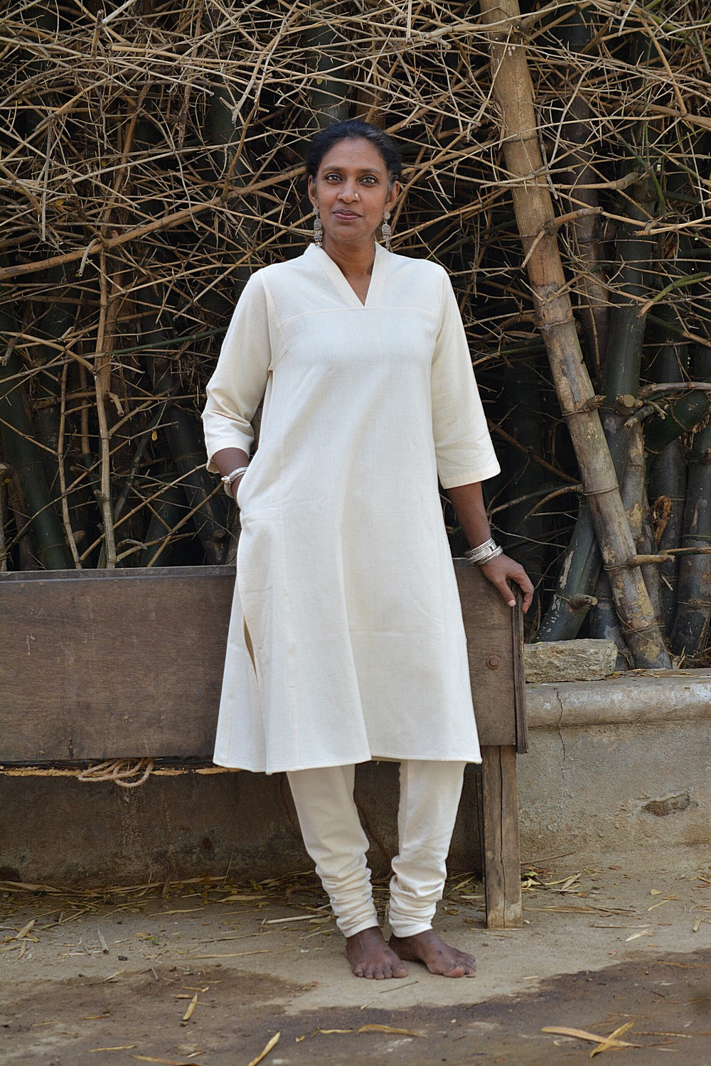 Khadi Knee-Length Kurta