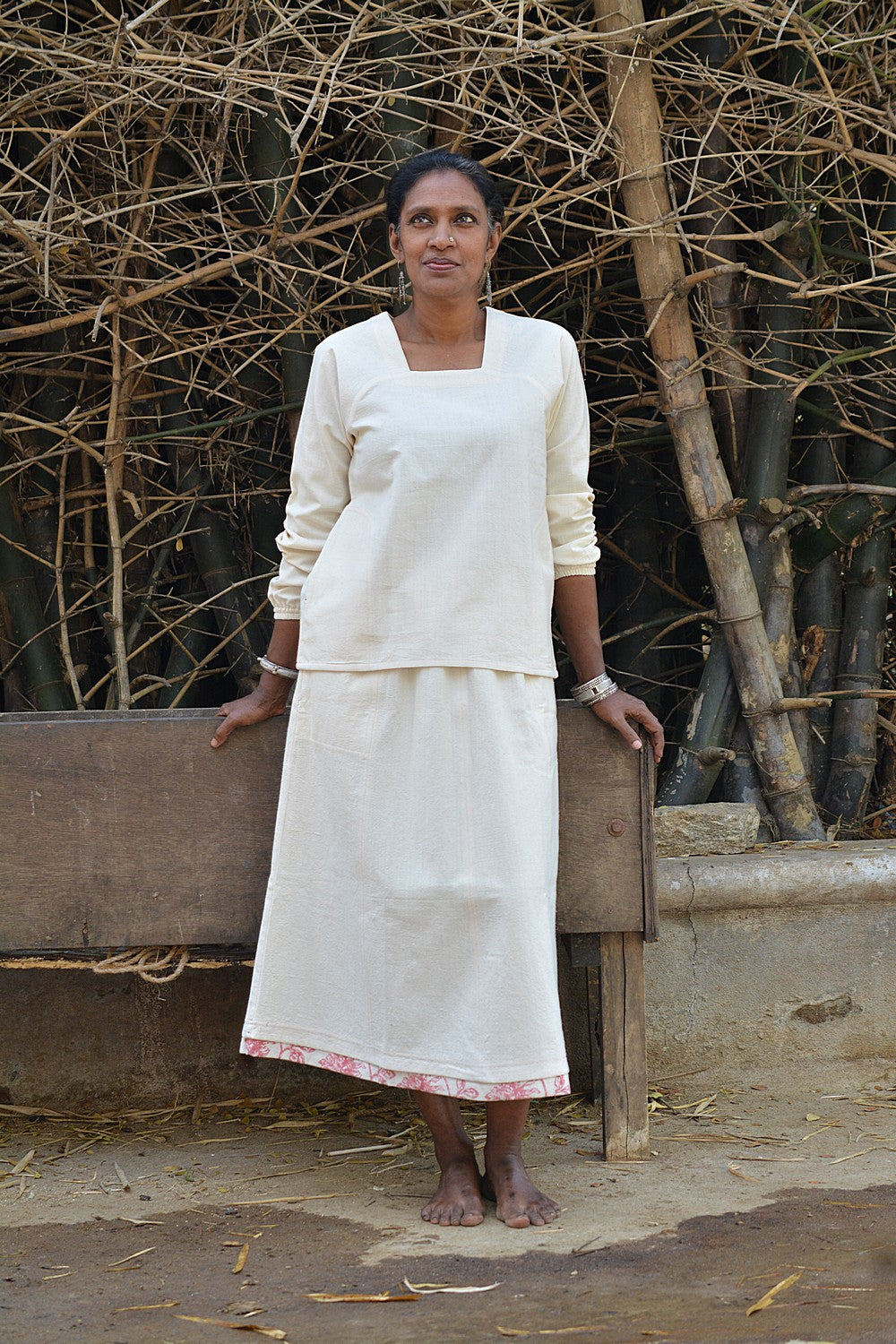 Khadi Raglan Sleeves Top - metaphorracha