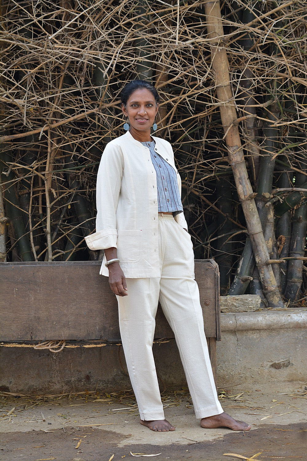 Shop Pure Cotton Khadi Jacket for Women Online – metaphorracha