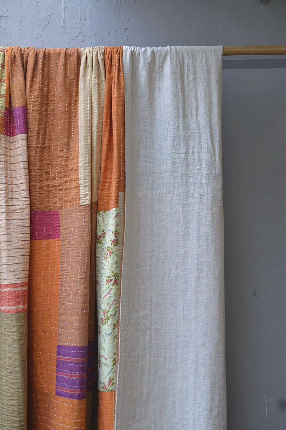 Hand-Quilted Khadi Bedspread | Purpose | 92” x 112”