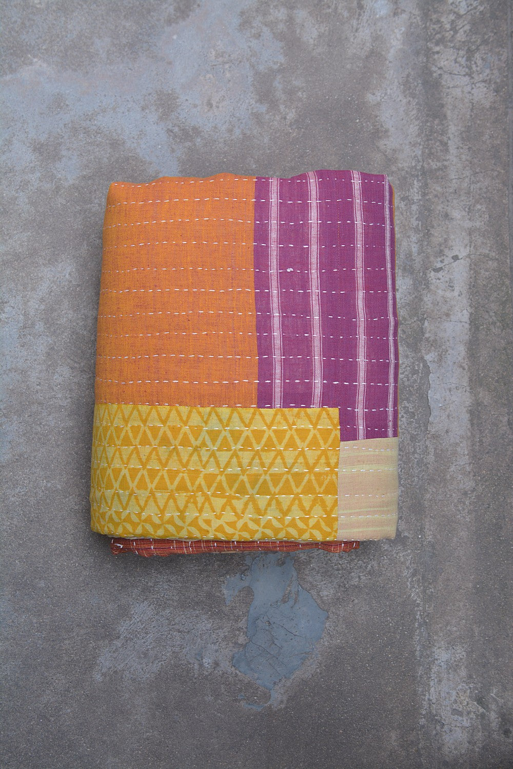 Hand-Quilted Khadi Bedspread | Purpose | 92” x 112”