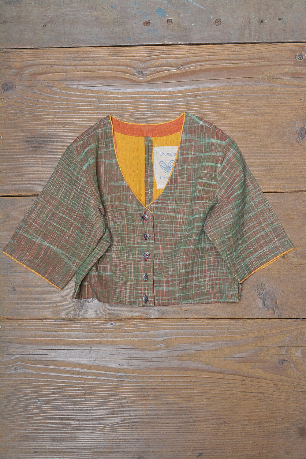 Khadi Saree Blouse - Size “S” | Angi