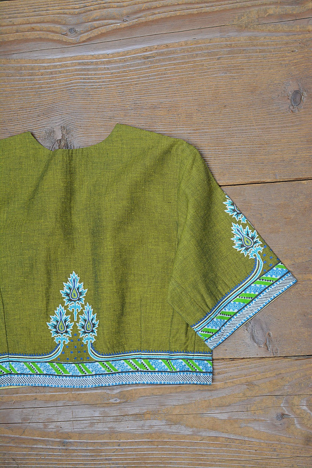 Khadi Saree Blouse - Size “M” | Elegaaru