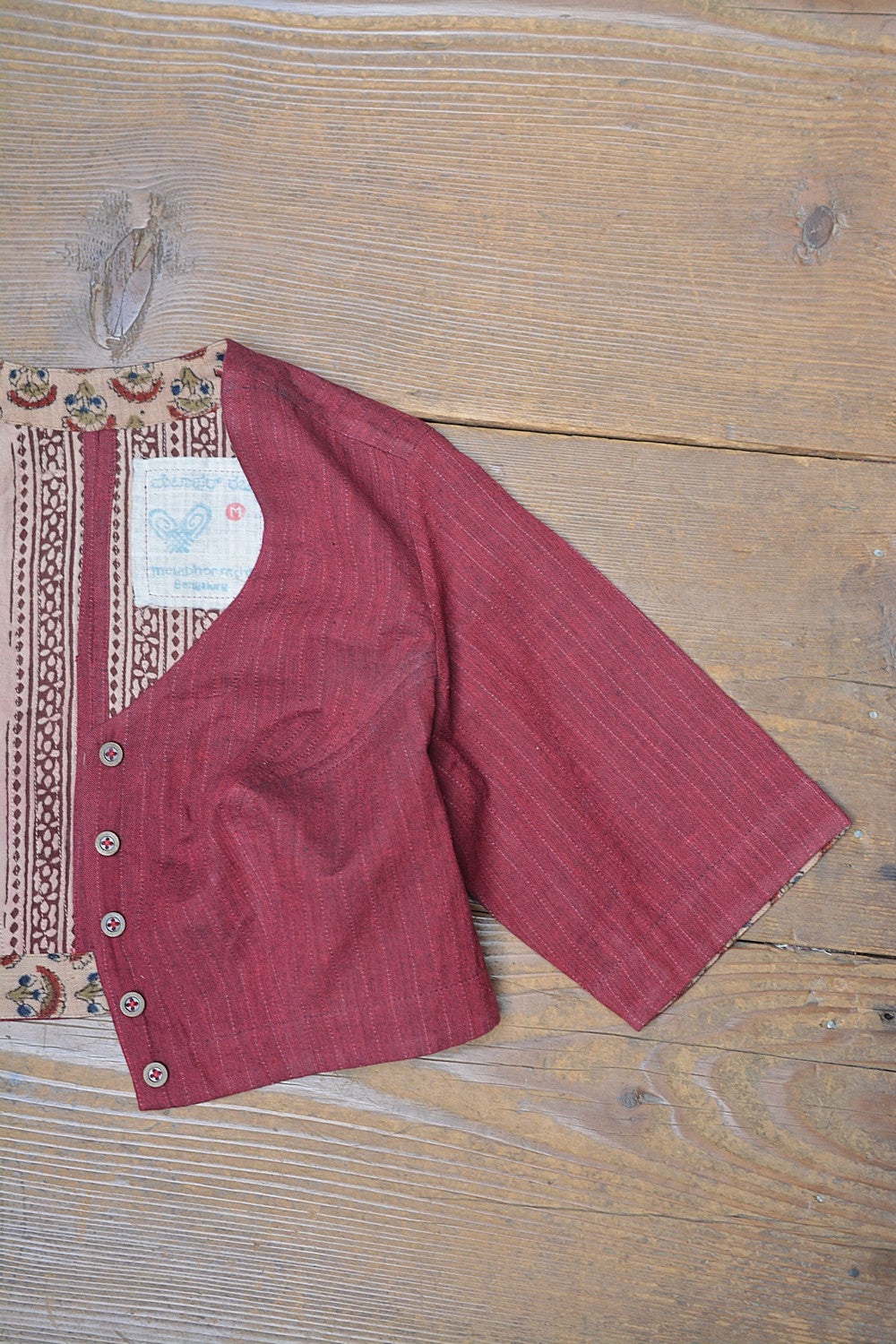 Khadi Saree Blouse - Size “M” | Anchina