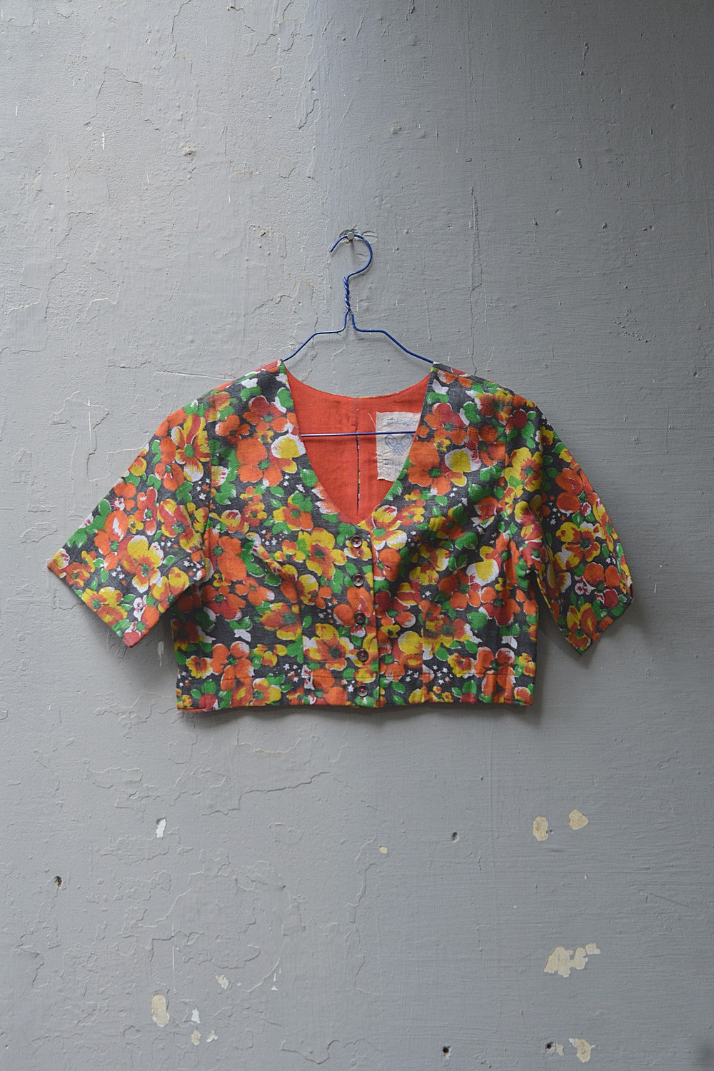 Khadi Saree Blouse - Size “S” | Hoovubutti