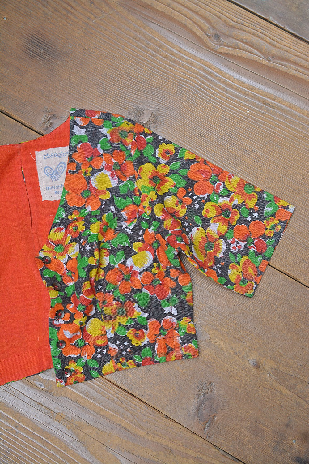 Khadi Saree Blouse - Size “S” | Hoovubutti