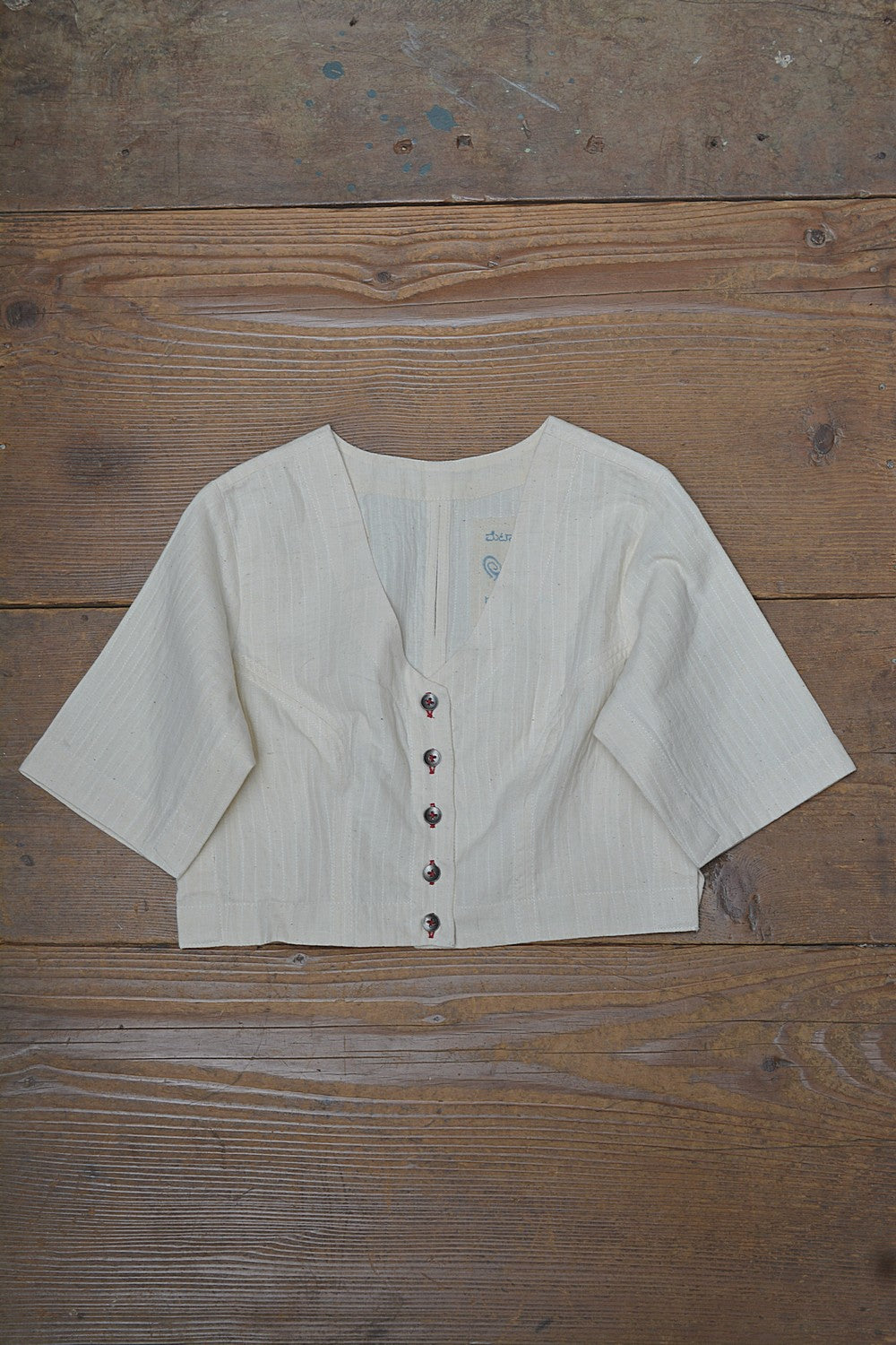 Khadi Saree Blouse - Size “S” | Bidiru