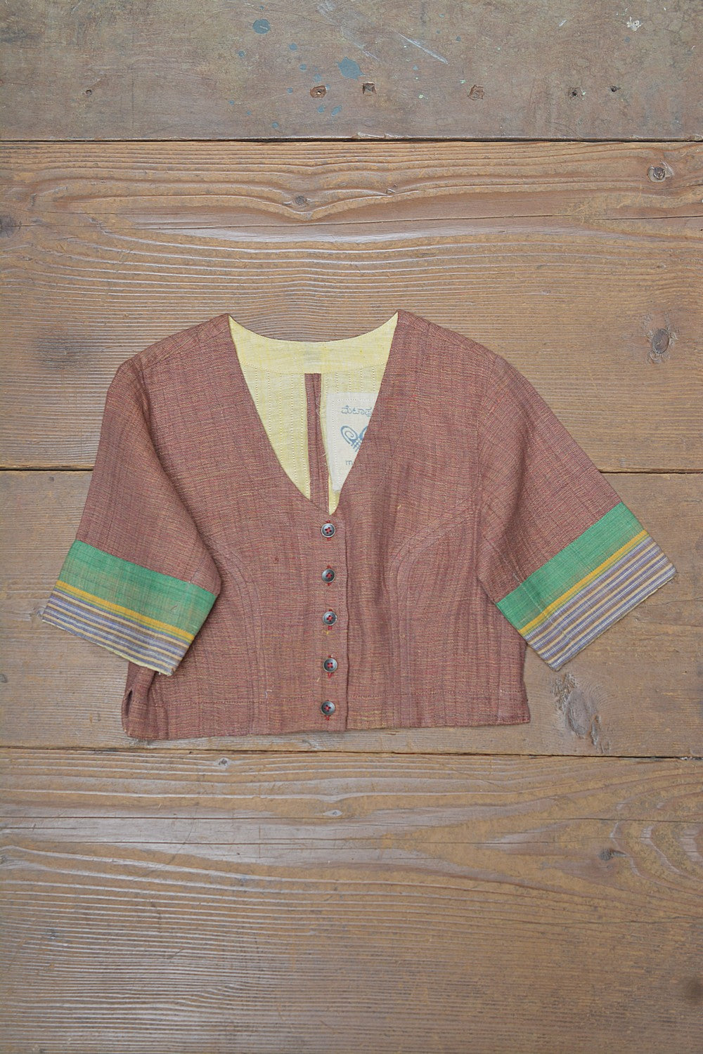 Khadi Saree Blouse - Size “S” | Anchu