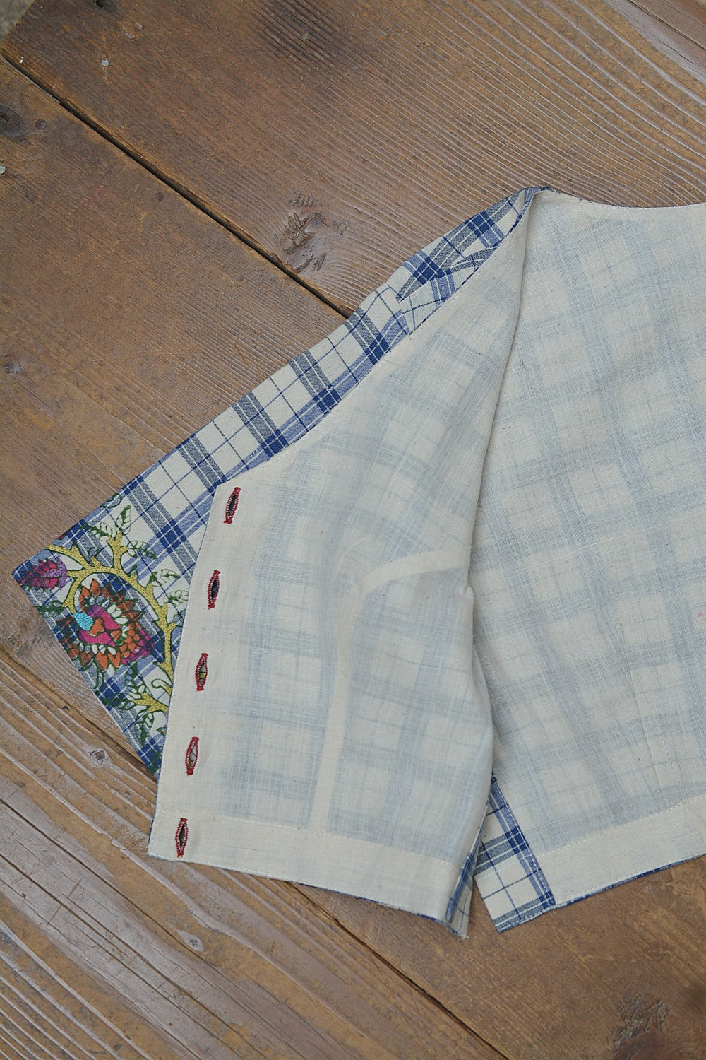 Khadi Saree Blouse - Size “S” | Tholu