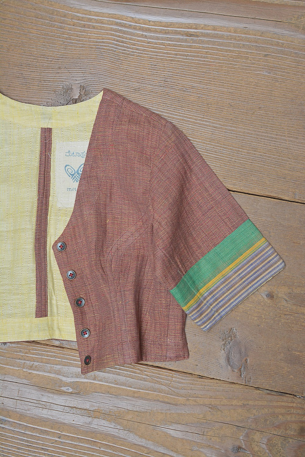 Khadi Saree Blouse - Size “S” | Anchu