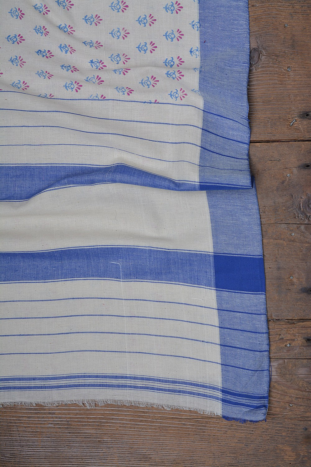 Hand-Block Printed Handloom Saree