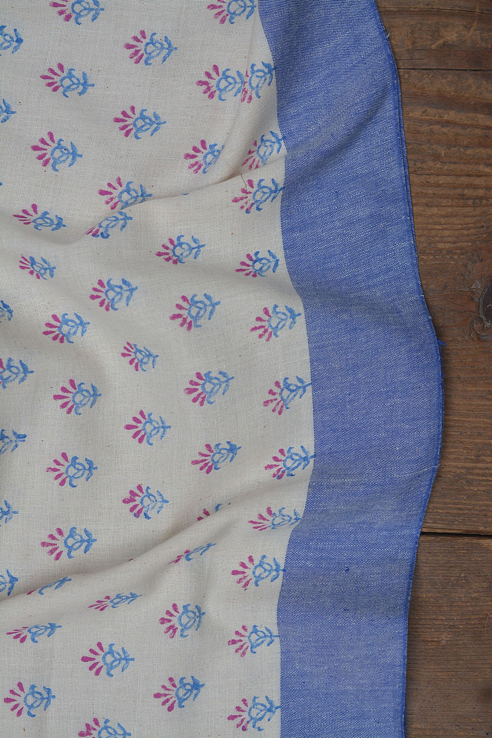 Hand-Block Printed Handloom Saree