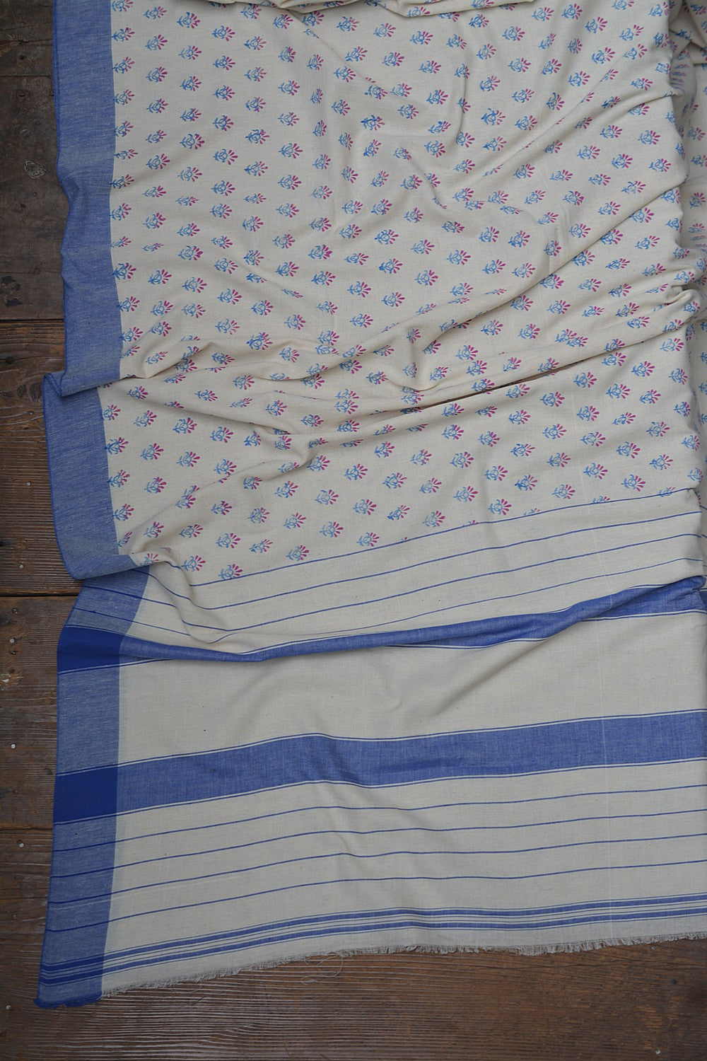 Hand-Block Printed Handloom Saree