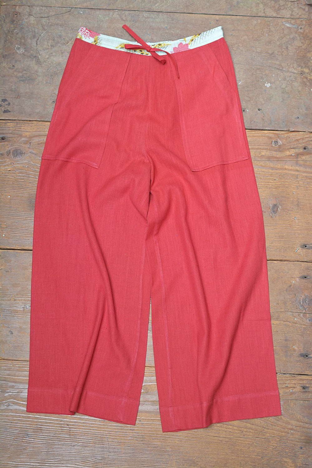 Khadi Pant - Size “S” | Red