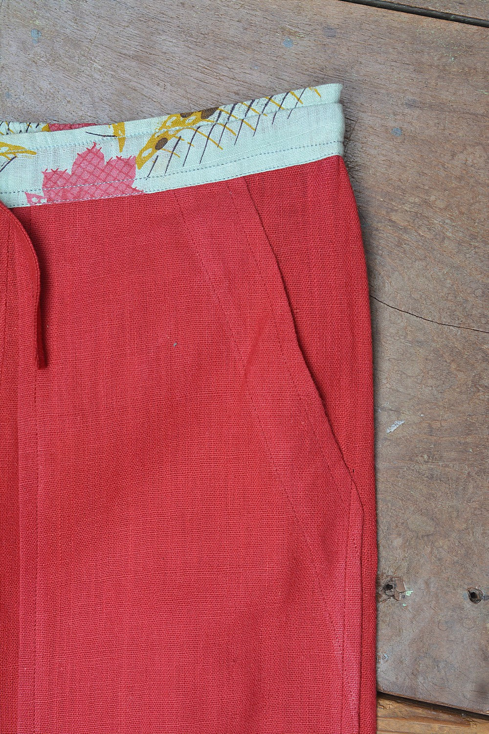 Khadi Pant - Size “S” | Red