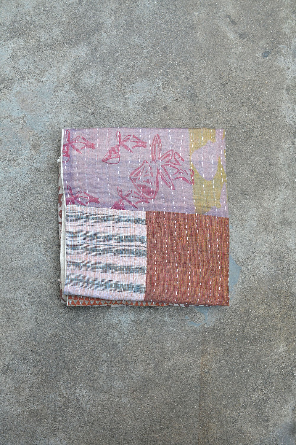 Upcycled Khadi Baby Quilt Blanket