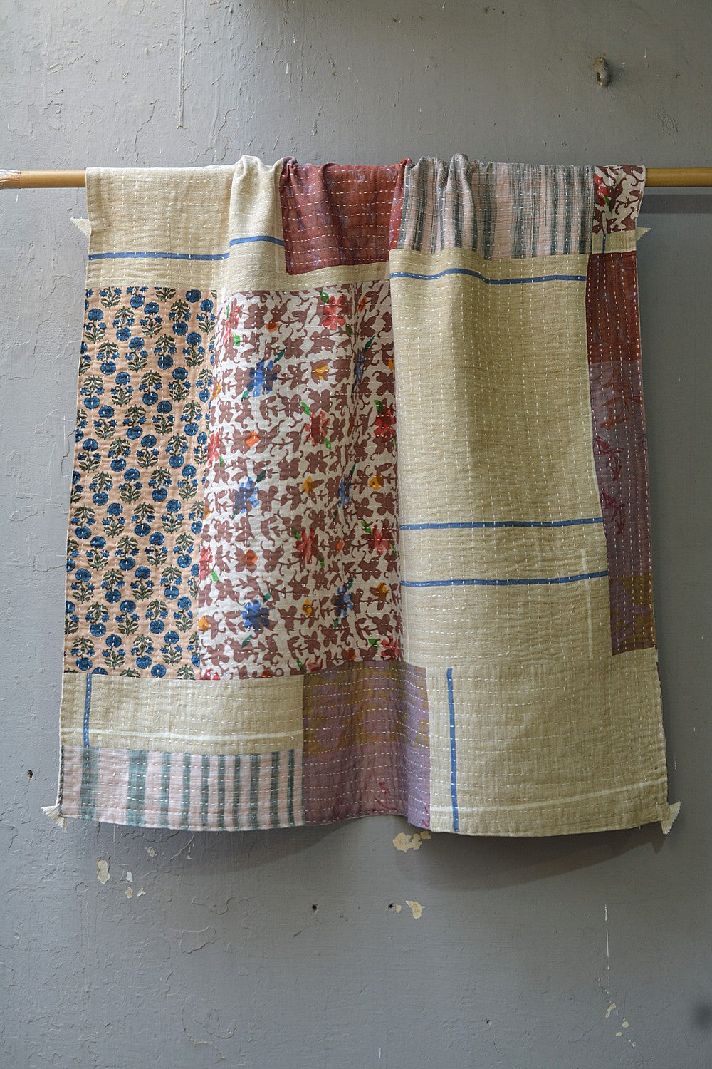 Quilted Baby Blanket in Upcycled Khadi