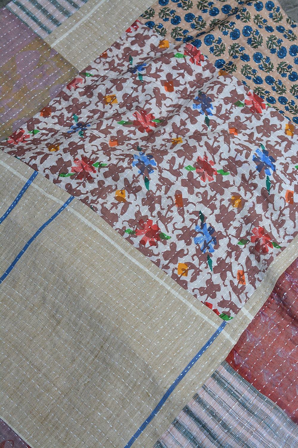 Quilted Baby Blanket in Upcycled Khadi