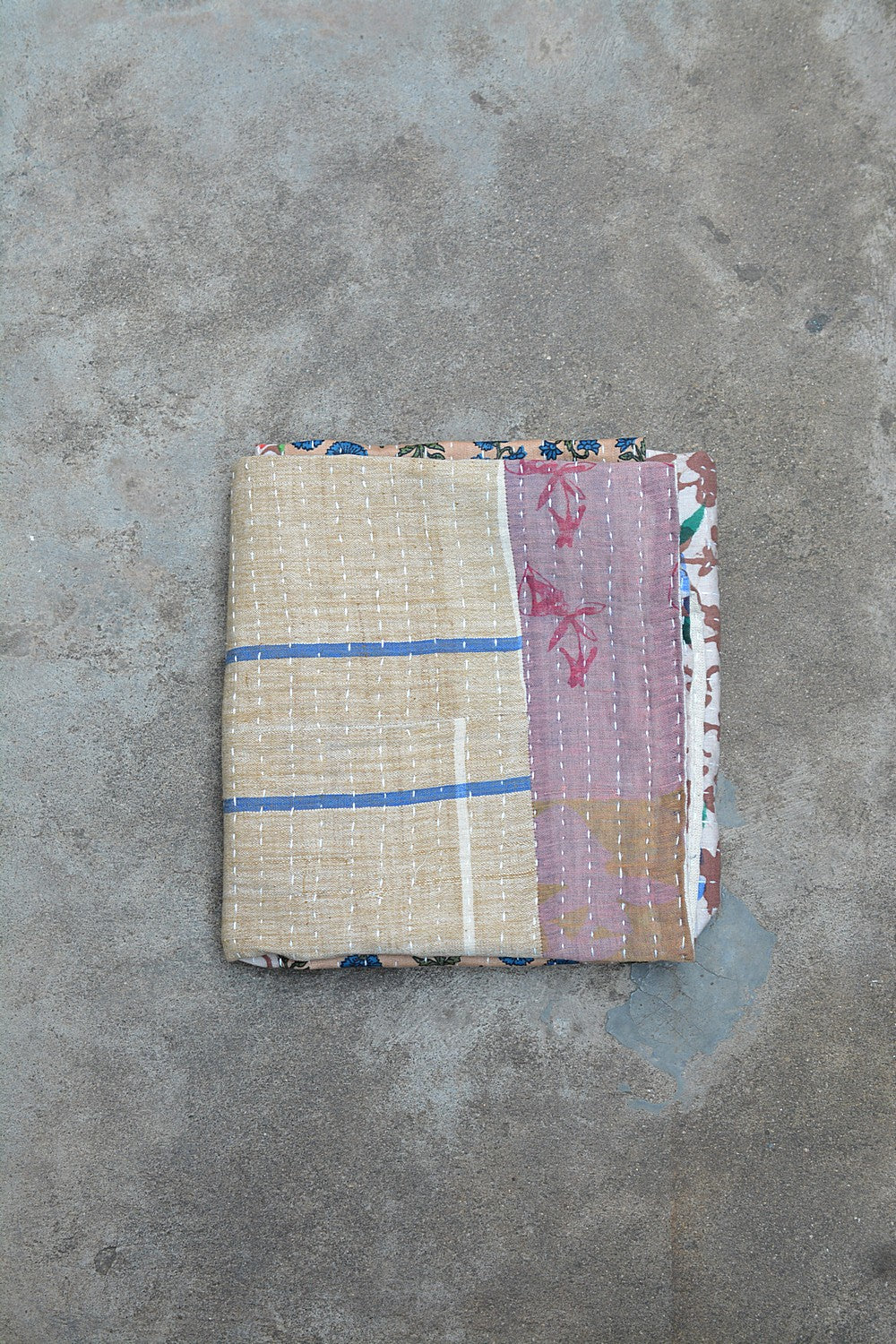 Quilted Baby Blanket in Upcycled Khadi