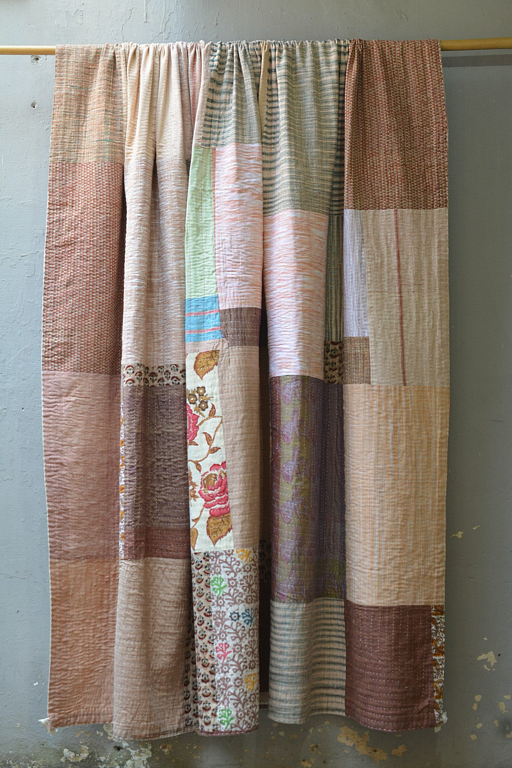 Hand-Quilted Khadi Bedspread | Purpose | 90” x 110”