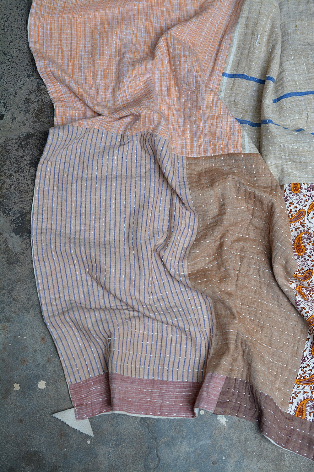 Quilted Khadi Bedspread - Spreadra (90” x 110”)