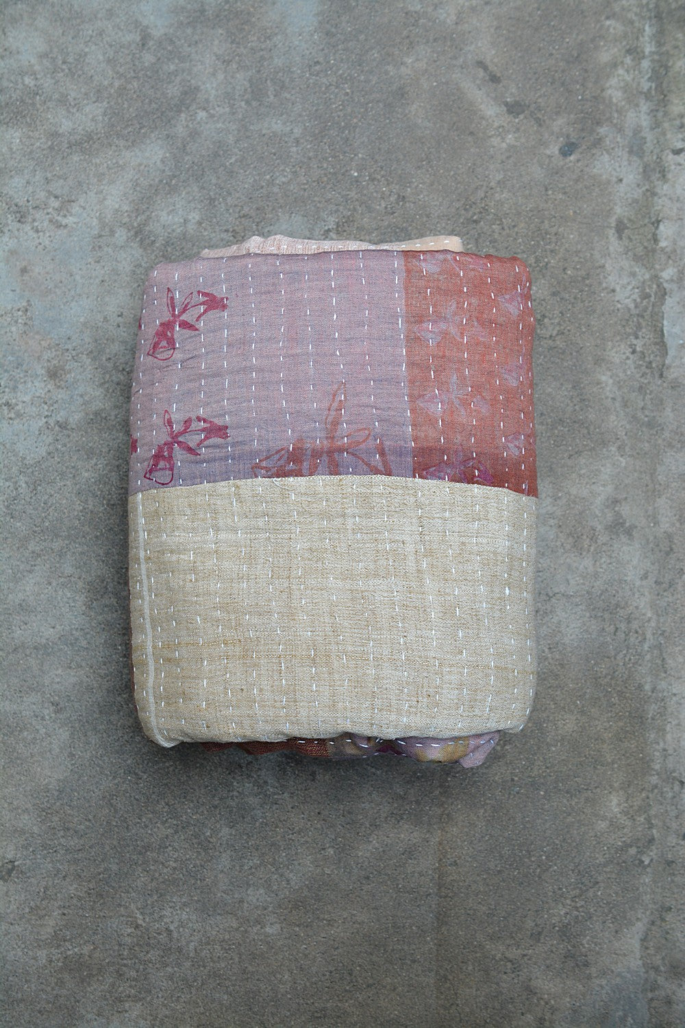 Quilted Khadi Bedspread - Spreadra (90” x 110”)