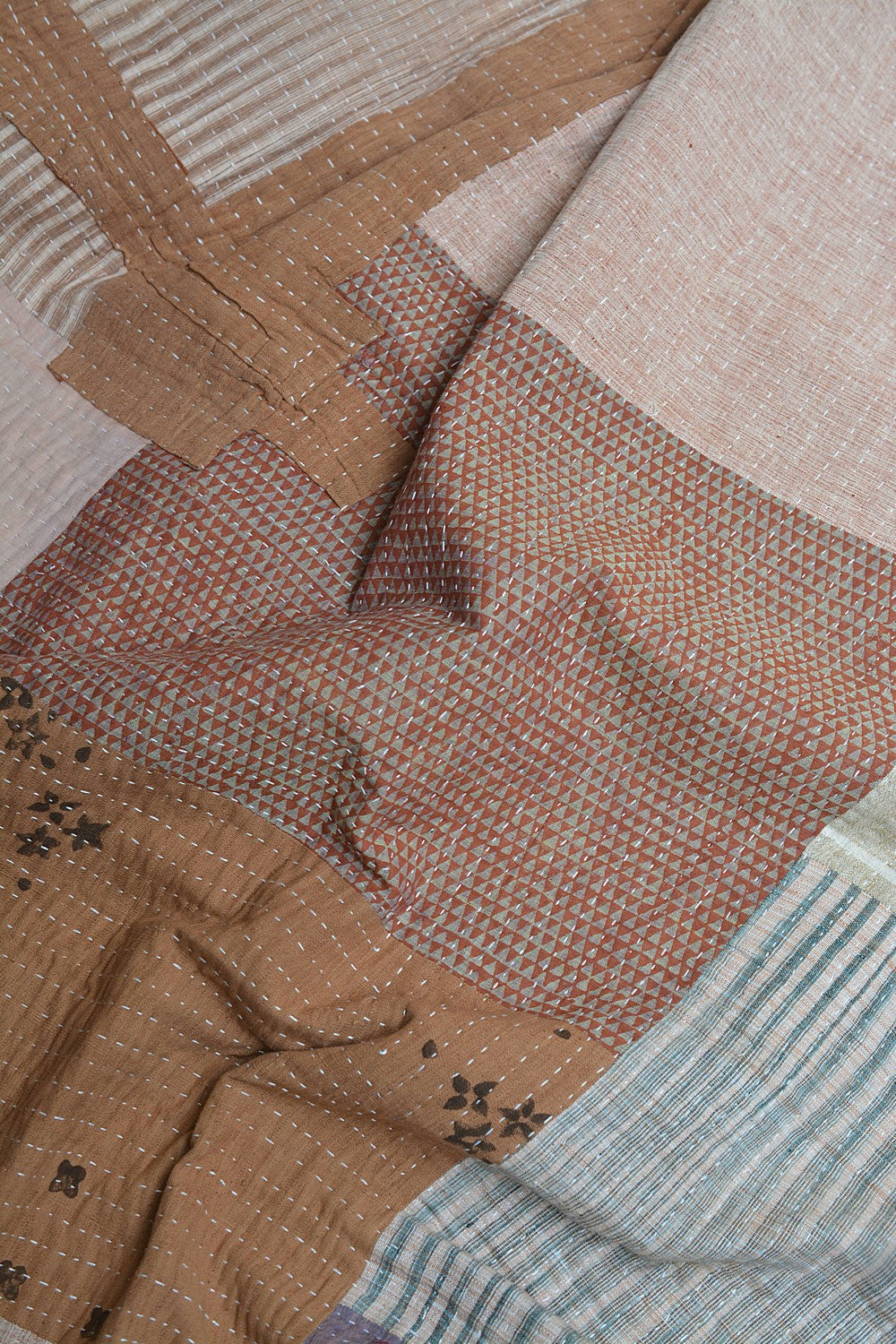 Quilted Khadi Bedspread - Wrapin (62” x 90”)