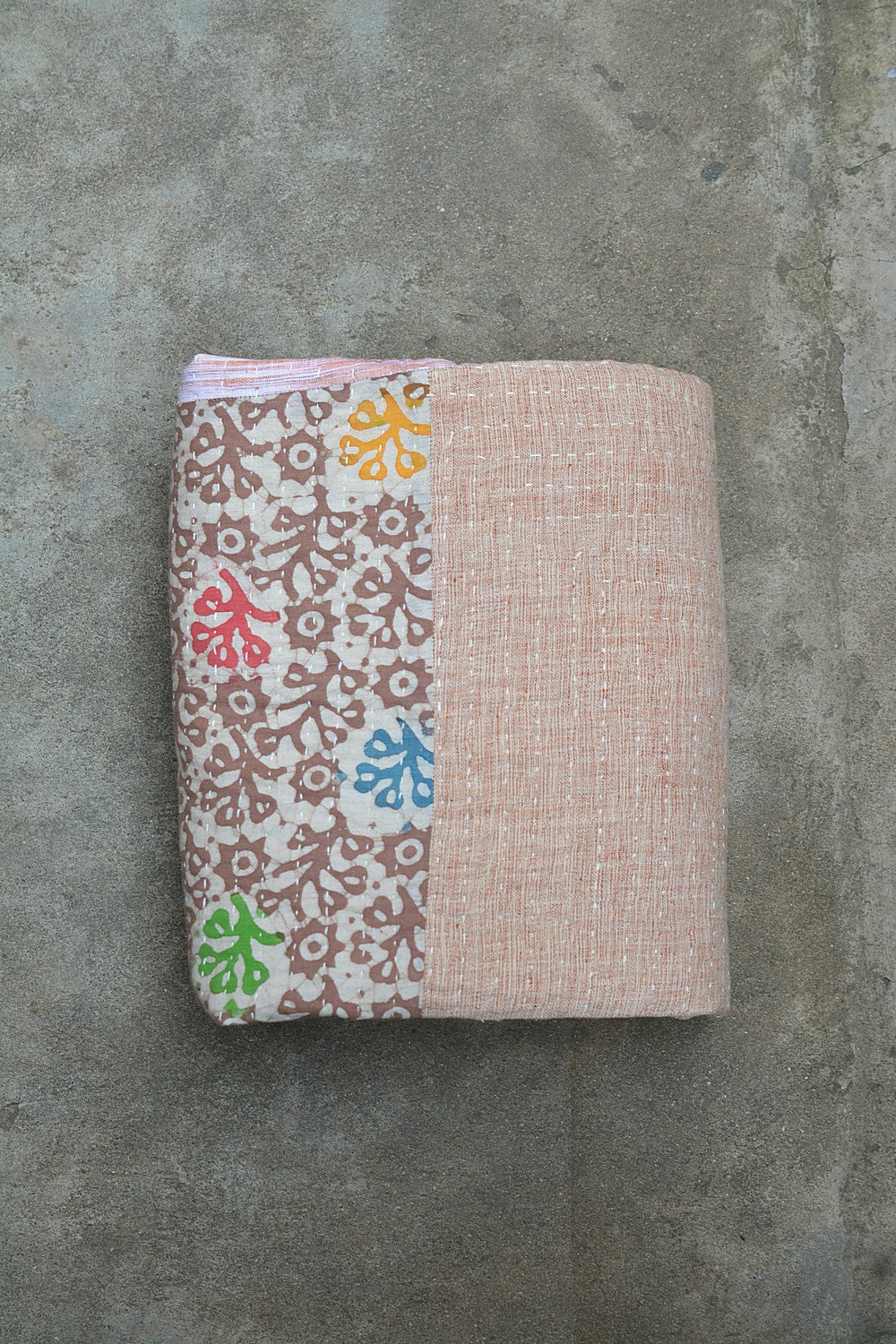 Quilted Khadi Bedspread - Wrapin (62” x 90”)