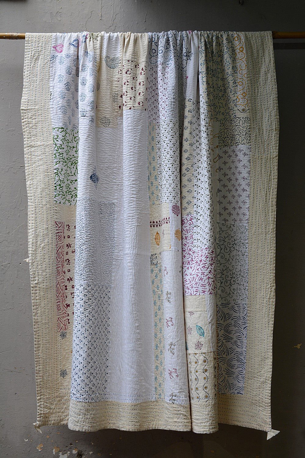 Abbey - Block Printed Quilt (88"x 104") - metaphorracha