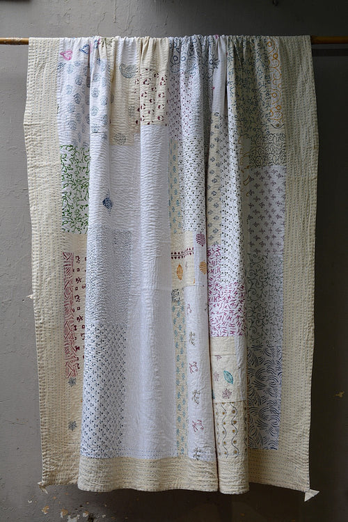 Abbey - Block Printed Quilt (88"x 104") - metaphorracha
