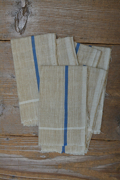 Beige Chambray Handwoven Cotton Handkerchiefs - metaphorracha