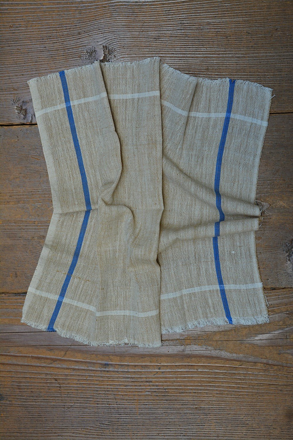 Beige Chambray Handwoven Cotton Handkerchiefs - metaphorracha