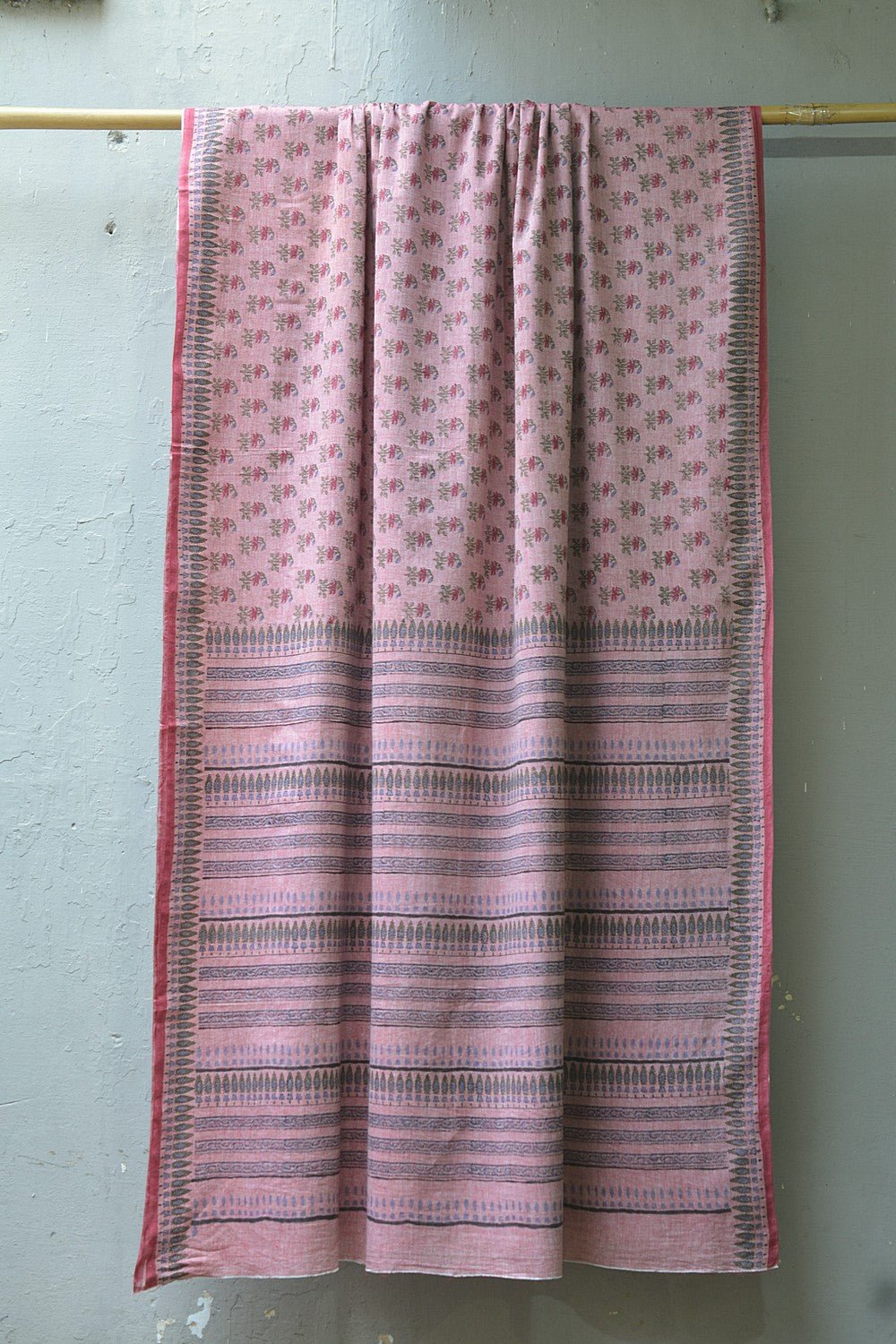 Block Printed Khadi Saree - Ciao Bella - metaphorracha