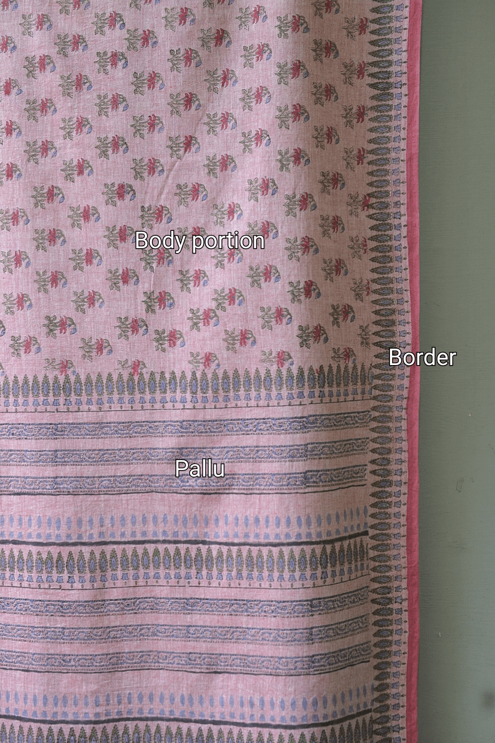 Block Printed Khadi Saree - Ciao Bella - metaphorracha