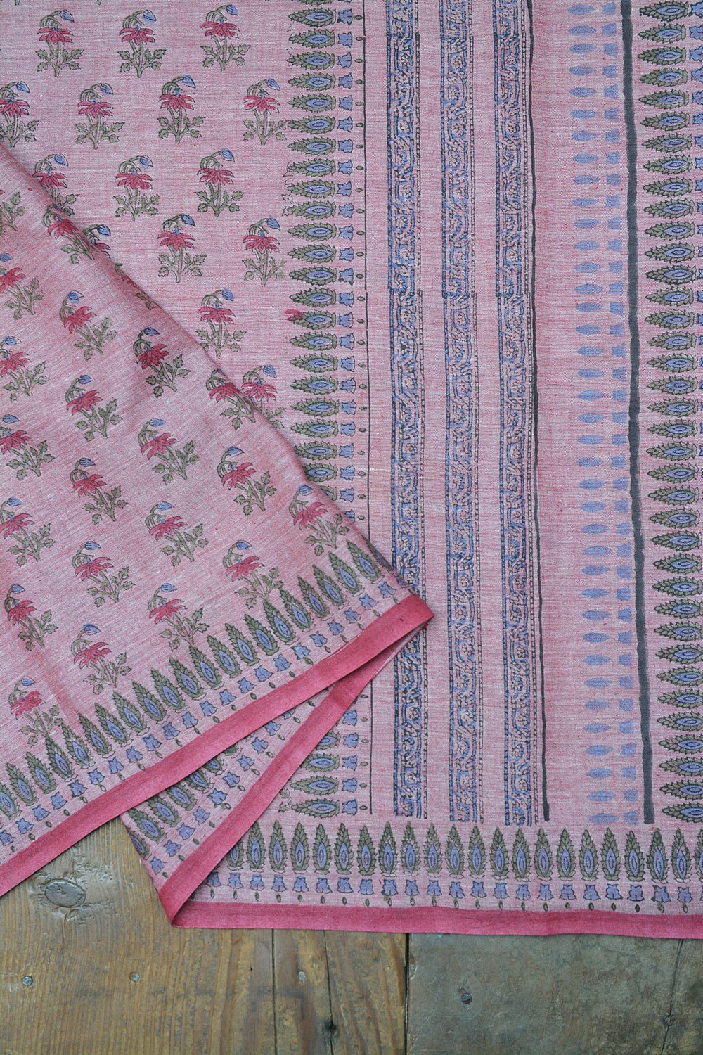 Block Printed Khadi Saree - Ciao Bella - metaphorracha
