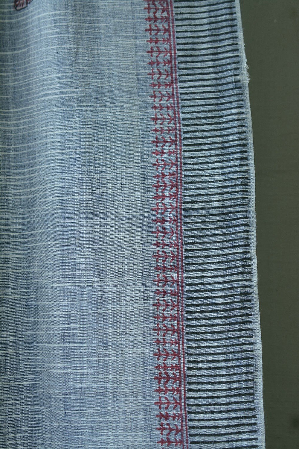 Block Printed Khadi Saree - Metropolitan - metaphorracha