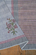 Block Printed Khadi Saree - Metropolitan - metaphorracha