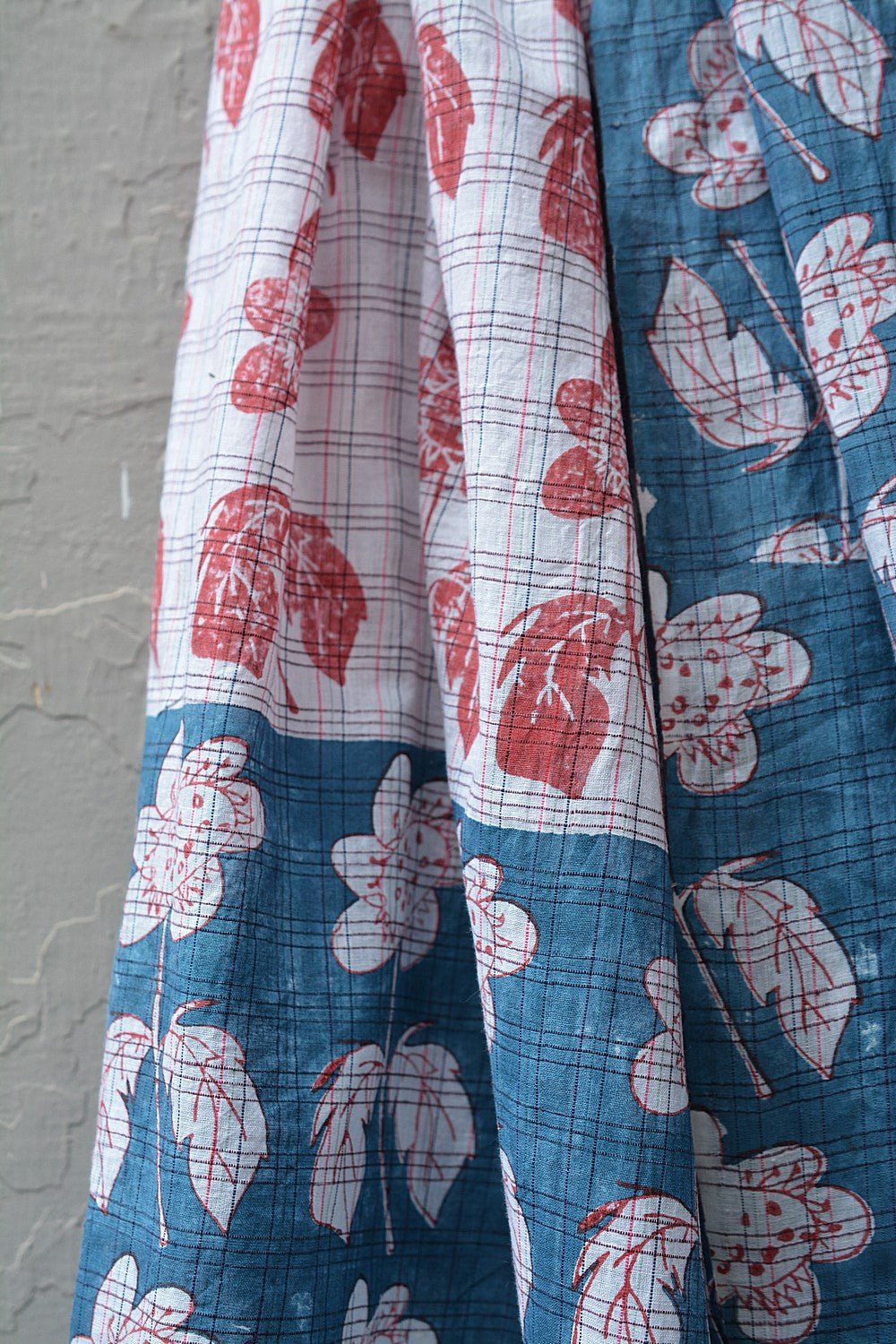 Block Printed Khadi Stole - Bloom - metaphorracha